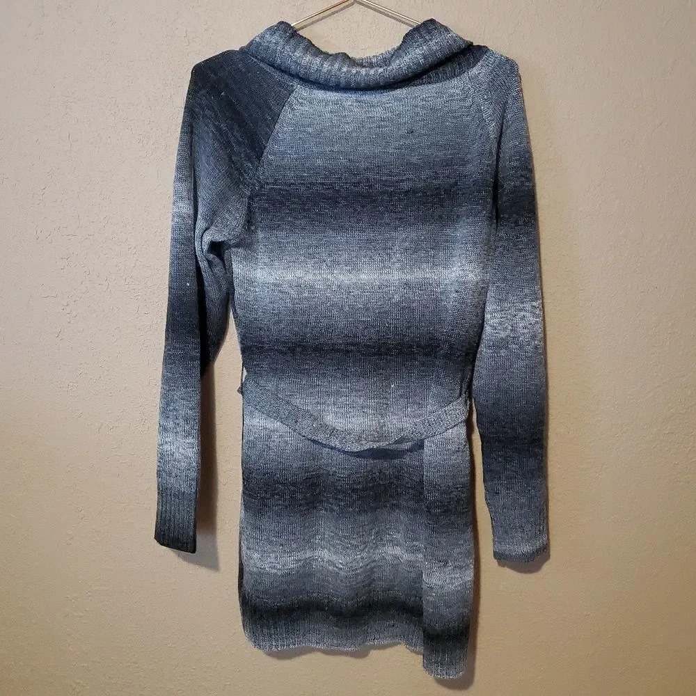 AB STUDIO | Gray Ombre Belted Sweater Dress - Picture 3 of 5